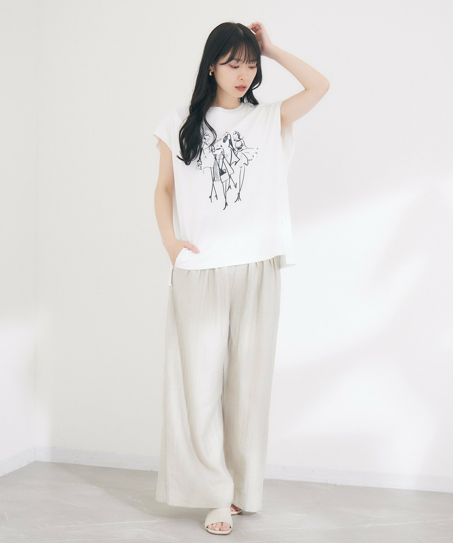KATHARINE ROSS/GirlsイラストTシャツ